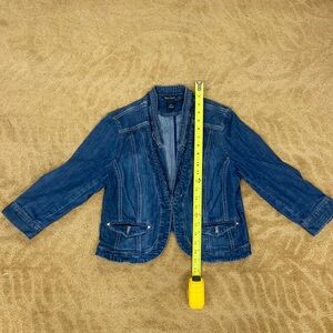 White House Black Market crop stretch jean jacket.